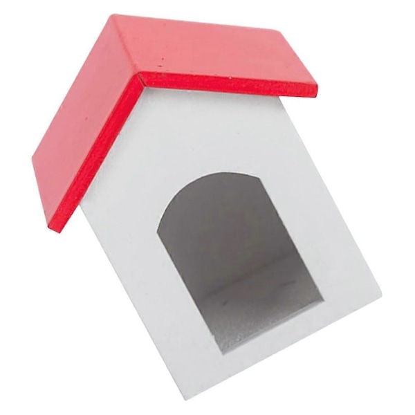 Miniatyr Modell Möbler Trä Röd Enkel Design Dockhus Scen 5.80X5.30X5.20CM 1Set