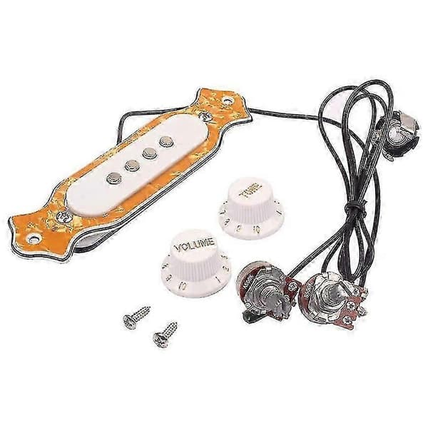 Förinstallerad Pickup för 4-Strängad Cigar Box Gitarr Pickup Humbucker Pickup med Volym- och Tonkontrollknapp