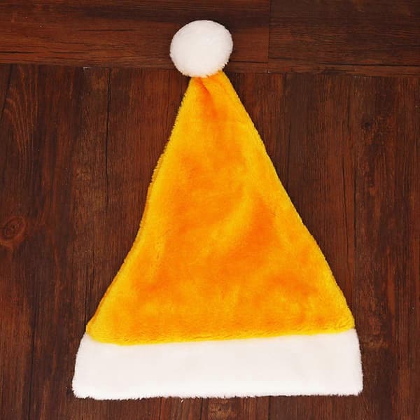 Gul Plys Julemandshat til Jul