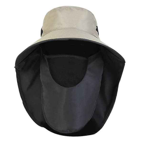 Solskyddskeps Solskyddshatt Utomhusaktiviteter Bred Brätte Beige Bomull Polyester 1 st