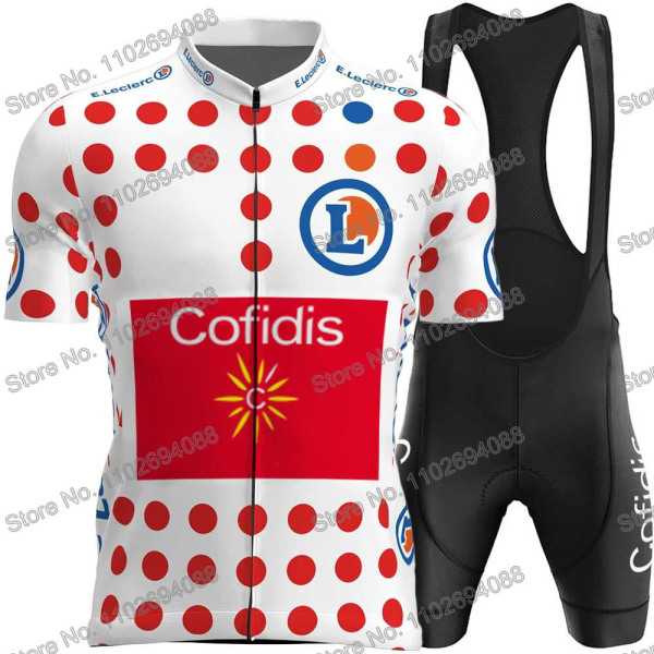 Cofidis Team 2023 Ranska TDF Pyöräilypaita Miesten Set Pyöräilyvaatteet Kesä Maantie Kilpapyöräilypaita Puku MTB Polkupyörän ruokalappu shortsit 19 4XL