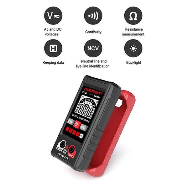 LCD-Digitalt Multimeter Voltmeter AC DC OHM-Kontinuitet Kretstester 600V