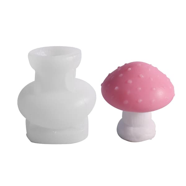 Kreative DIY Håndlagde Produkter 3D Sopp Silikonform Såpe Lysform