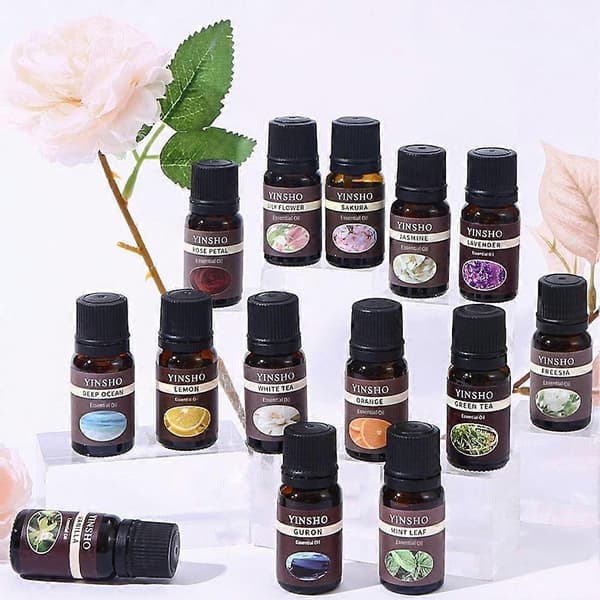 10 ml aromaterapi eterisk olje oljeløselig diffusor vokslys A4I1 white tea 10ml