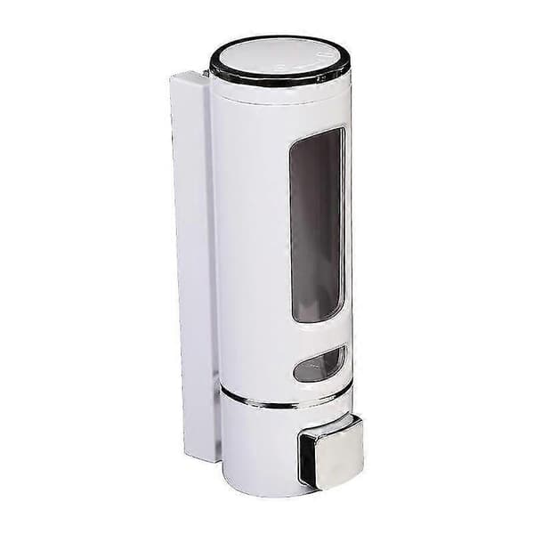 Väggmonterad manuell duschlotiondispenser för badrumskök (1 st, vit) cy