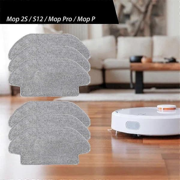 Paket med 6 moppdukar för Mi Robot Vacuum Mop 2S / S12 / Mop P/Mop Pro Mikrofibermoppdyna Tvättbar Mopp Cl