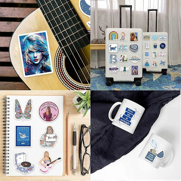 50 kpl Uusia Jeans-Tarroja Teineille Tytöille, Kylmät Kpop-Laulajan Vedenkestävät Vinyyli Tarrat Kannettavalle Tietokoneelle Vedenpulloille Puhelimelle Matkalaukulle Muistikirjalle Päiväkirjalle