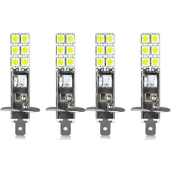 4 stk. H1 6000k Superhvite 80w LED-frontlyspærer Kit