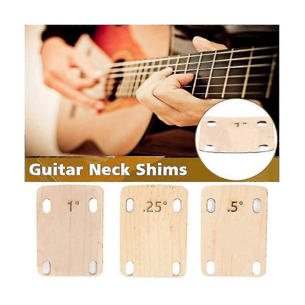 3st Gitarrhalsskilar Bolt-on Halsplatta För Gitarr Och Basreparation 0.25, 0.5 Och 1 grad Guit