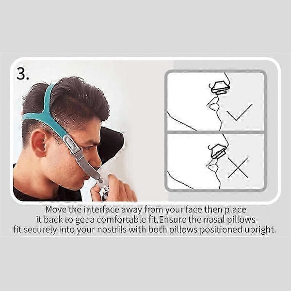 for -P2 CPAP Nasal Pillow Case W Päänauha S M L Tyynyt Uniapnean Apuväline Kuorsaukseen