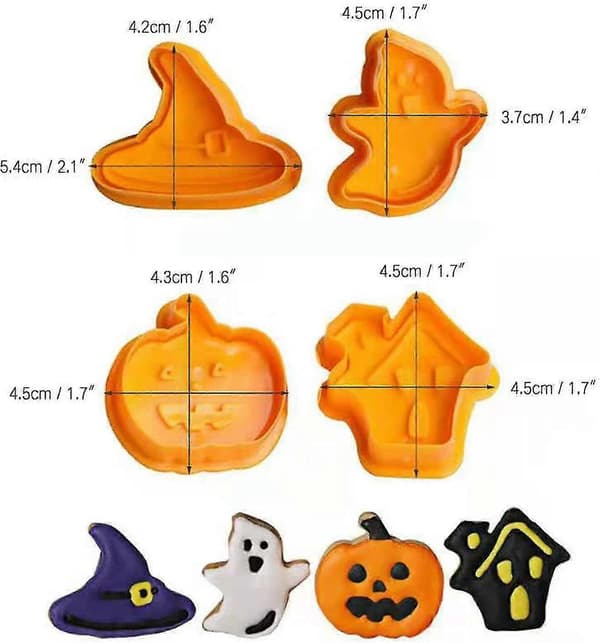 4 Halloween-keksileikkuria
