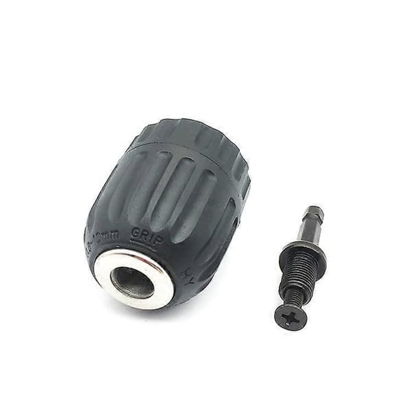 Nøglefri borepatron, 0,8-10 mm, 1/4\" sekskantet skaft, ABS, Sort