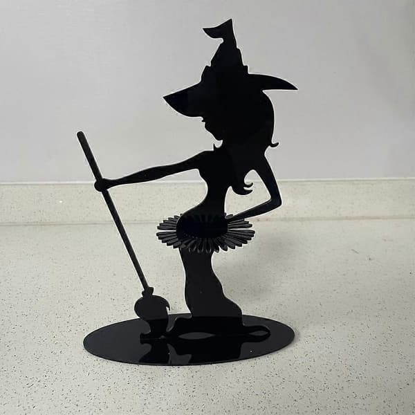 Halloween Heks Statue Servietholder Tissue Dispenser Ornament til Sammenkomst