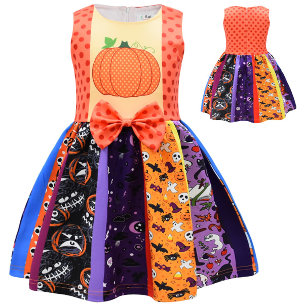 Tyttöjen Cosplay-mekko Bowknot-mekko Jouluiset Halloween-juhlat 140cm