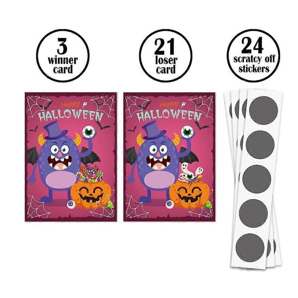 24 st/set Skraplotter för Halloweenfester Interaktivt Roligt Spel Leksak