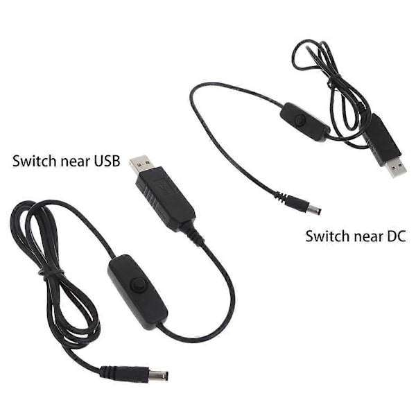 USB Strømforsterkningskabel for DC 5V til DC 12V Opptrappingsmodul USB-konverteradapter