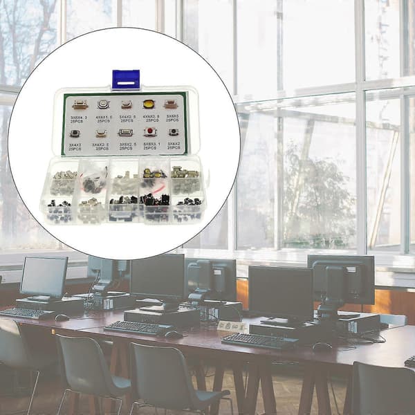 250 st Micro Switch Bil Fjärrkontroll Knapp Taktil Tryckknapp Brytare Set