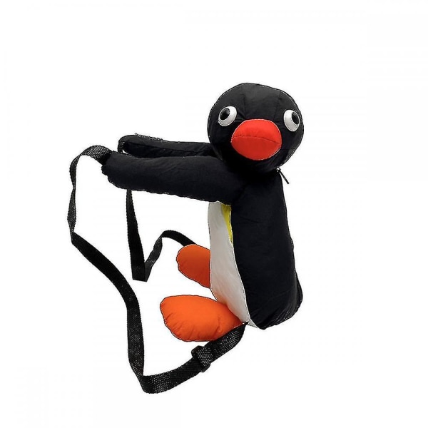 Tecknad söt pingvin plysch ryggsäck plysch leksak Mjuk plysch djur axelväska
