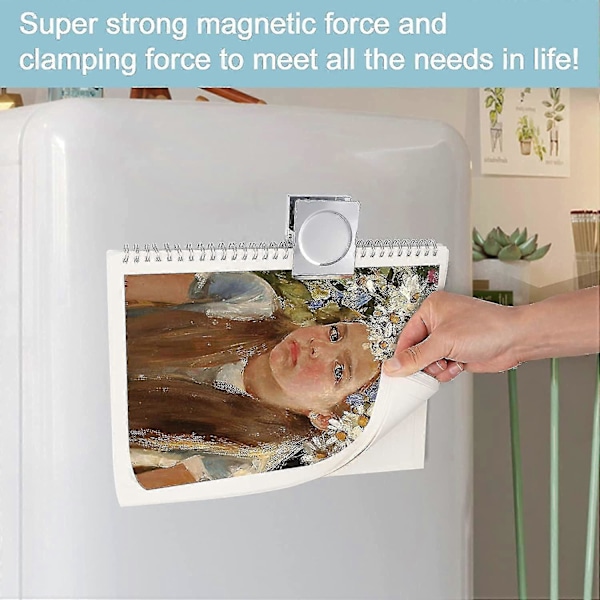 4 kpl suuria magneettiklipsiä, raskaaseen käyttöön tarkoitetut magneettiklipsit, erittäin suuret klipsimagneetit, jääkaappimagneettiklipsit, vahvat magneettiklipsit Whitedi Man Jiaboardille, Ref