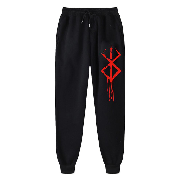 Anime-housut Berserk lenkkeilyhousut Naisten pitkät housut miesten casual housut Harajuku Streetwear lenkkeilyhousut Y2k miesten lenkkeilyhousut pitkät housut black 3 L