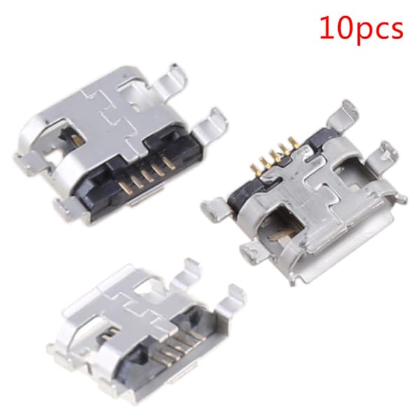 10 kpl Micro USB Type B Naarasliitin 5Pin 0.72mm Puhelin Tablet Cha:lle