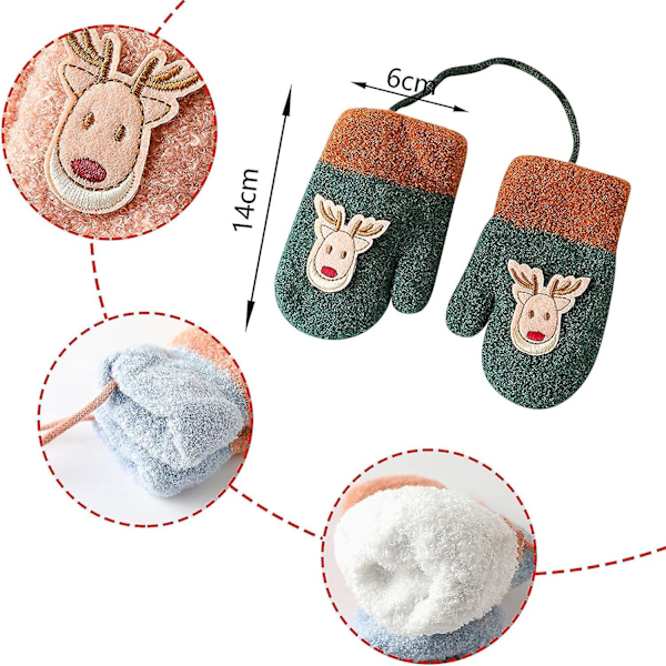Baby Pojkars Vantar Toddler Handskar Vantar Snö Toddler Vantar Vinter Vinter Cartoon För Barn För Flickor Vantar Vantar Vantar Combo Med Fick