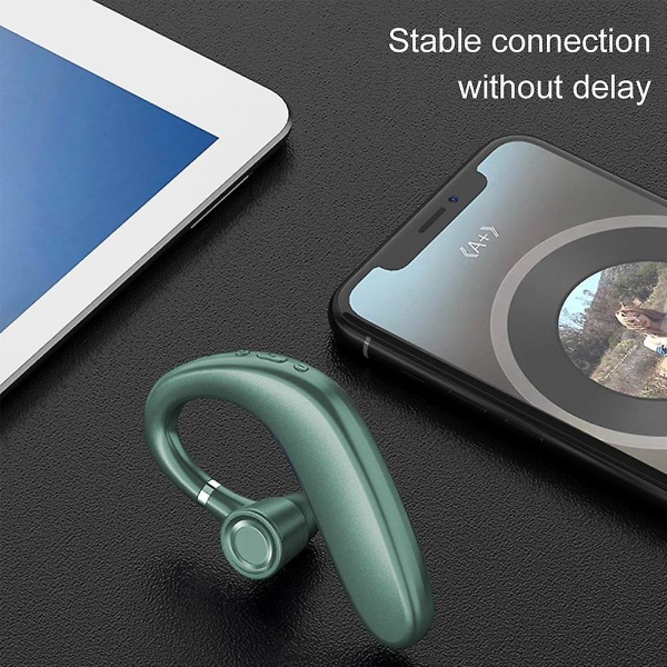 Bluetooth-hodesett, trådløs Bluetooth-øretelefon V5.0 35 timers taletid Håndfrie øretelefoner med støyreduksjon Mic kompatibel med iPhone og Androi green
