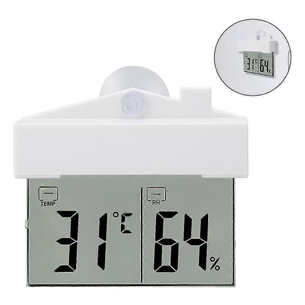 Avtakbart feste & Registrerer Min/maks Temp & Auto Reset Digitalt Vindus Termometer VVX