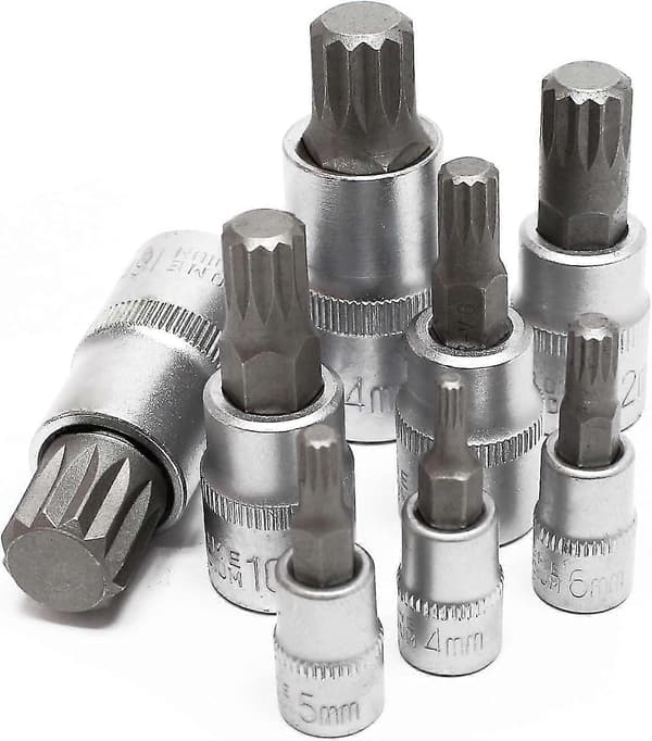 Multitandad Xzn Hylsnyckelsats 8 Delar M4 - M16
