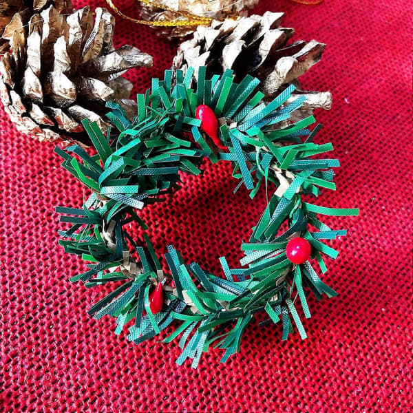 Mini Konstgjorda Julkransar Ornament, 10 st