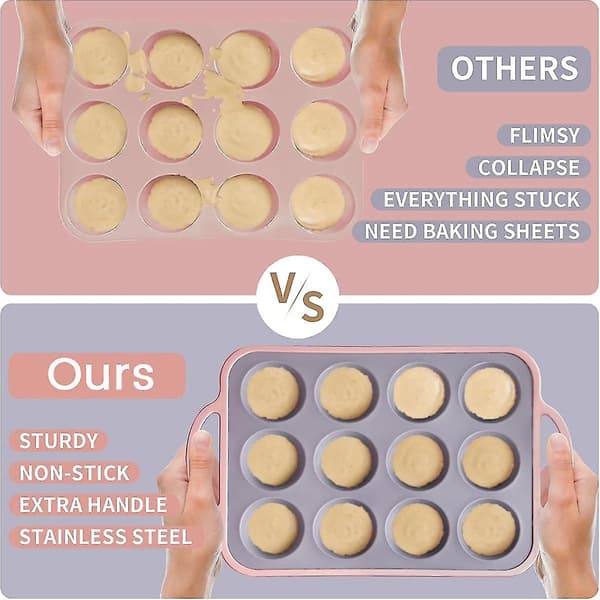Silikon Muffinsform, Mini Cupcakeform, Mini Bagekopper, Cupcakeform Til Hjemmelavede Muffins, Cupcake