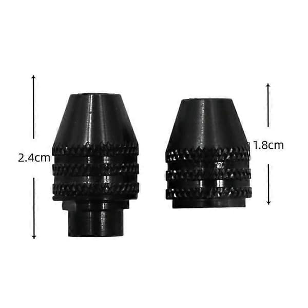 M8x0,75 mm spændetang til elektrisk sliber, legering, sort, længde 2,4 cm & 1,8 cm