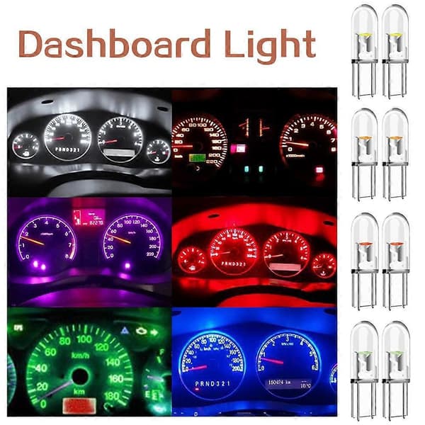 T5 LED instrumentlys - Ultra-lyse instrumentbrætlys til biler og motorcykler - Perfekt til instrumentbrætter og interiørbelysning Red 4pcs