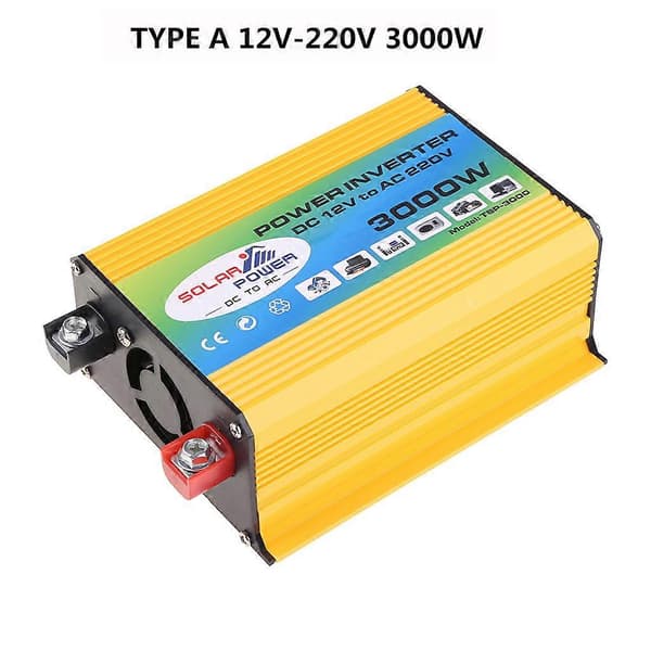 3000W Invertere Modificeret Sinusbølge Solenergi DC 12/24V Til AC 220V Spænding