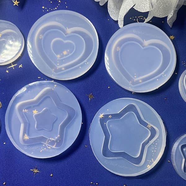 Flydesand Silikone Epoxy Form DIY Nøglering Vedhæng Form Til Valentinsgave