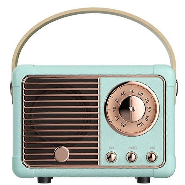 HM11 2:a Gen Retro Bluetooth Högtalare Portabel Trådlös Högtalare Stöd U-disk TF-kort AUX Blue