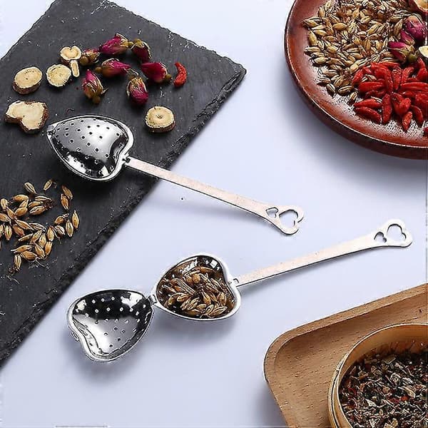 10 stk. hjerteformet te-infuser - Mesh hjerte mesh te-infuser