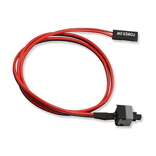 Computer Host Switch Line Reset Kabel On/Off Trykknap 2 Pin med 2 Pakker