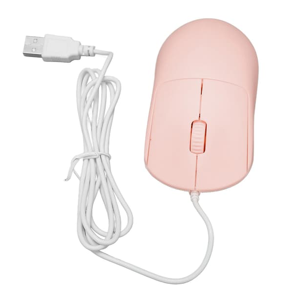 Kablet mus optisk 1200DPI USB-port ergonomisk design Plug and Play computermus til bærbare computere stationær pc pink