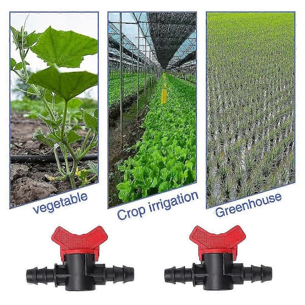 Irrigationsventil, Irrigationsrörventil, PE-plast Trädgårdskran, för 16mm slang