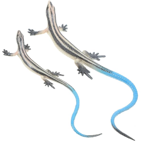 2 st Konstgjorda Reptilödlor Plast Simuleringsödla Pedagogiska Ödlor Figurin