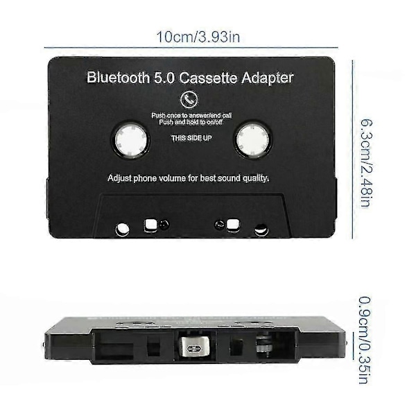 Universal Kassett Bluetooth 5.0 Adapter Konverter Bil Tape For Aux Stereo Musikk Adapter Kassett