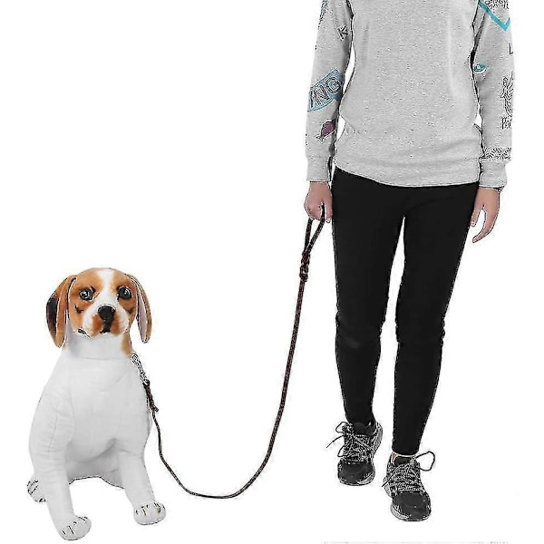 Kraftig Læder Hundesnor Kæledyrstræning Flettet Hundesnor Til Mellemstore Og Store Hunde (1,2 m)