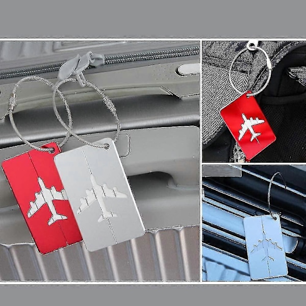 Bagagemærke med adresselabel Kunstlæder Bagagemærke Label Clips