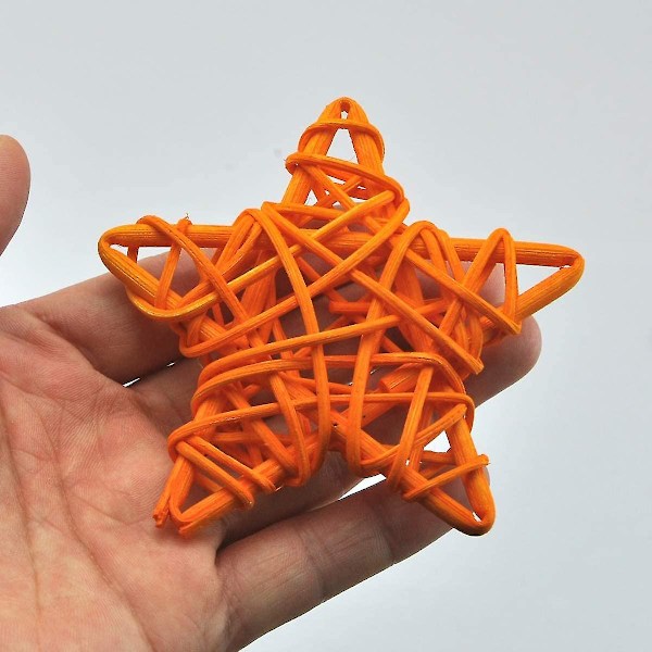 Pajuköynnös Tähdet 2 kpl Pakkaus Kotiin Puutarhaan Seppeleeseen Puun Koristeluun (9cm, Oranssi)
