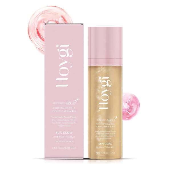 Sunglaze Sheer Setting Mist Solkrem SPF50 Langvarig Beskyttelse Solkrem for Kvinner Jenter 1pc