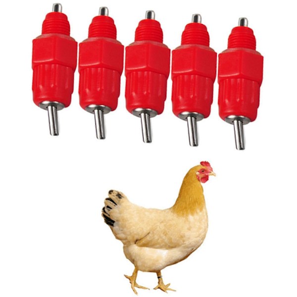 Kycklingnipplar T-kopplingar - Helautomatiska Fjäderfä Vattenautomater Kit Kyckling Vattendrickare 20-pack