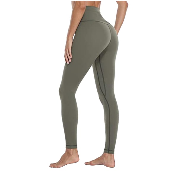 Tflycq Womens Stretch Yoga Leggings Fitness Löpgym Sport Full Längd Active Pants Green M