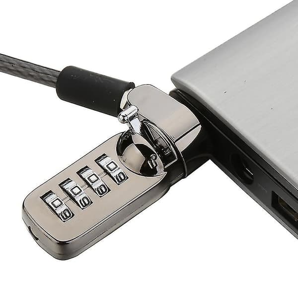 Tyverisikring Universal PC Laptop Computer Sikkerhedsnummer Adgangskode Låsekabel Q