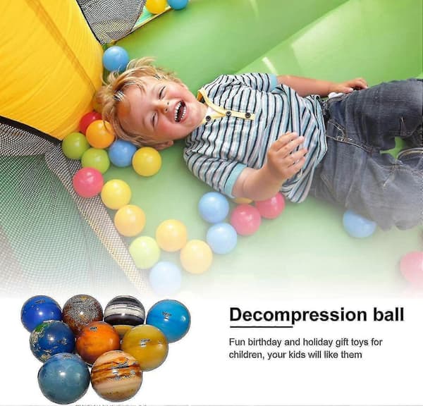 Stressball 10 Stykker Solsystem Stressballer For Barn